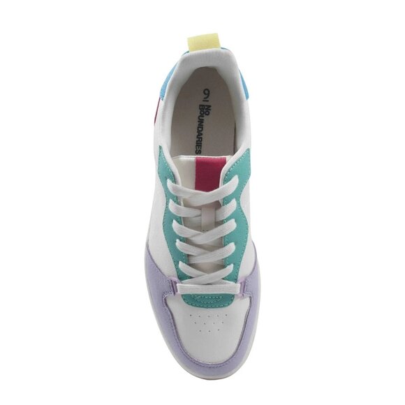 New Women's No Boundaries Lightweight Casual Court Sneakers Size 8 Multi-Color - Picture 5 of 6